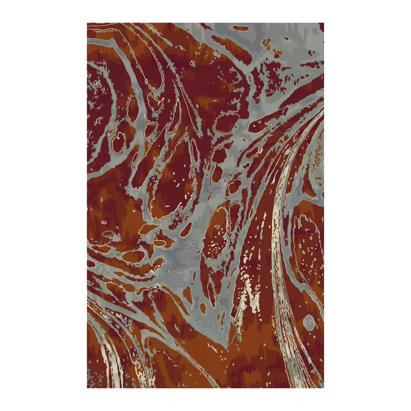 River Rug With Red Background