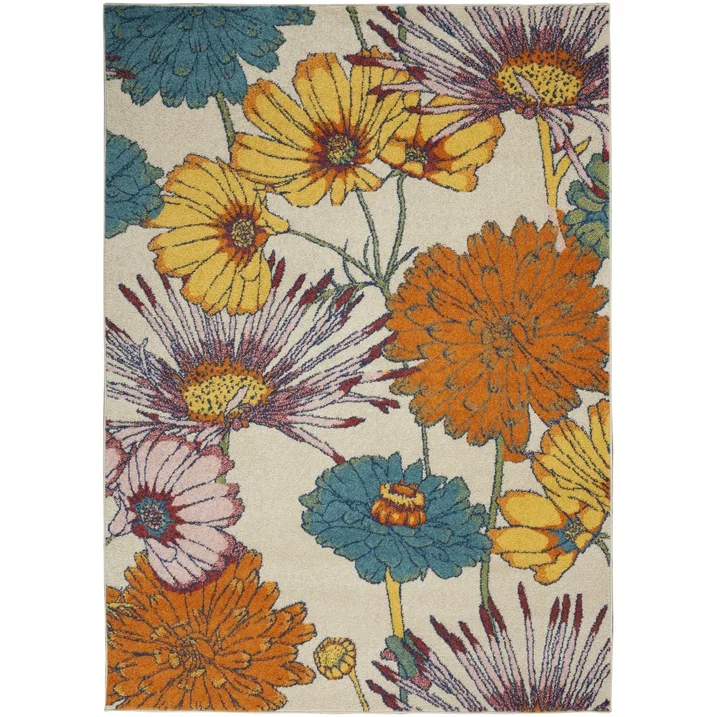 Vibrant Prosperity Floral Rug