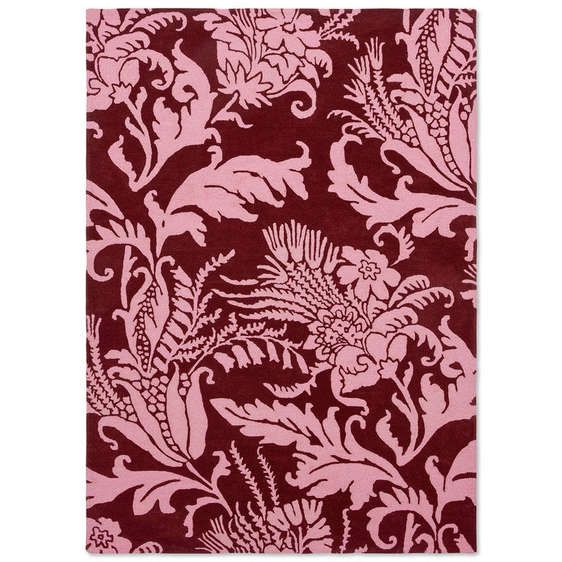 Pink Elegance Flower Motifs Rug