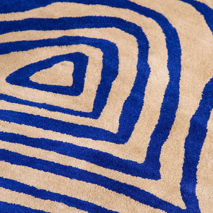 Electric Blue Groove Rug