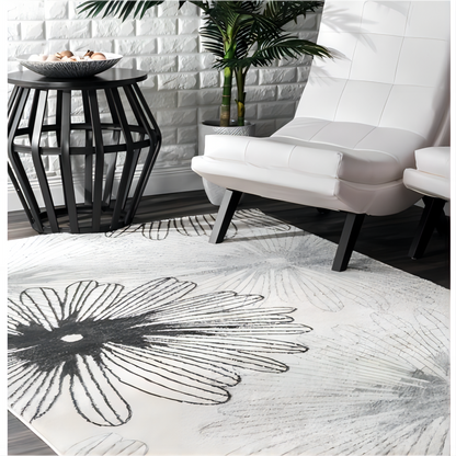 Chrysanthemum Petal Pattern Rectangular Rug