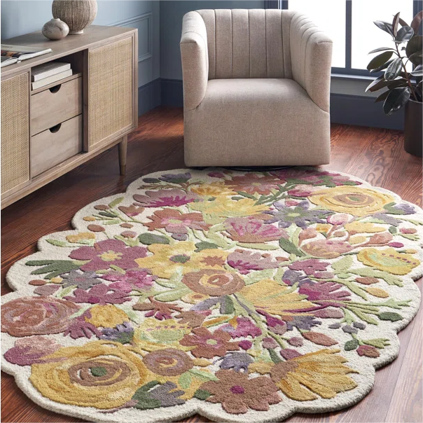 Vibrant Tufted Floral Rug