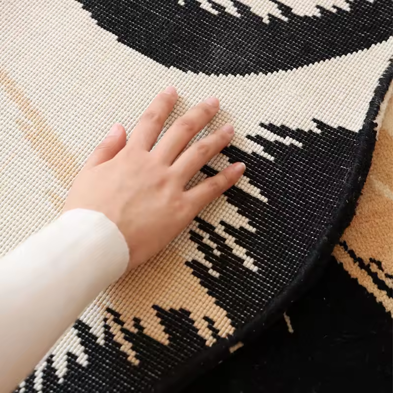 Rug With Blooming Petals Pattern